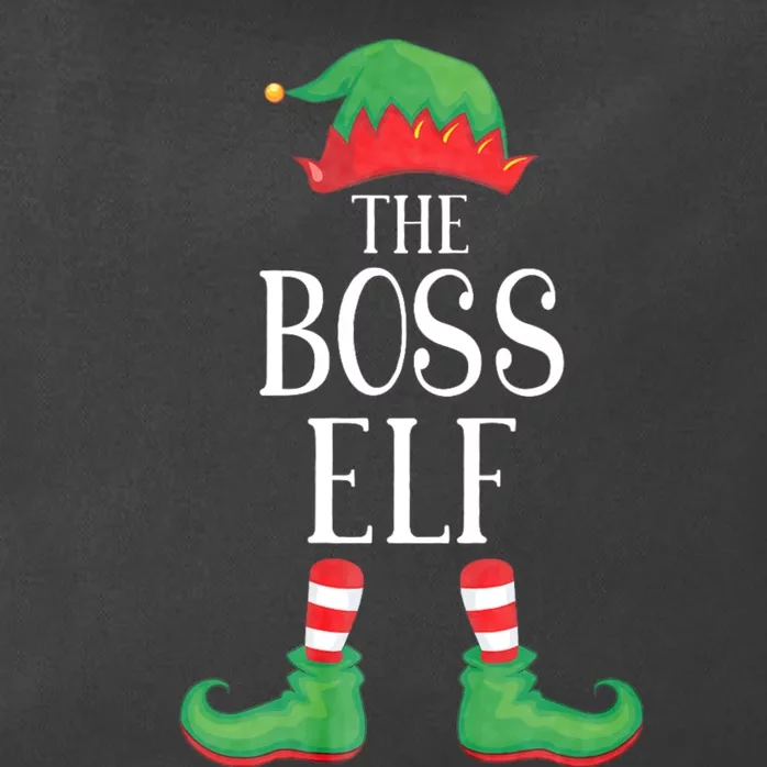 Boss Elf Matching Group Xmas Funny Family Christmas Zip Tote Bag