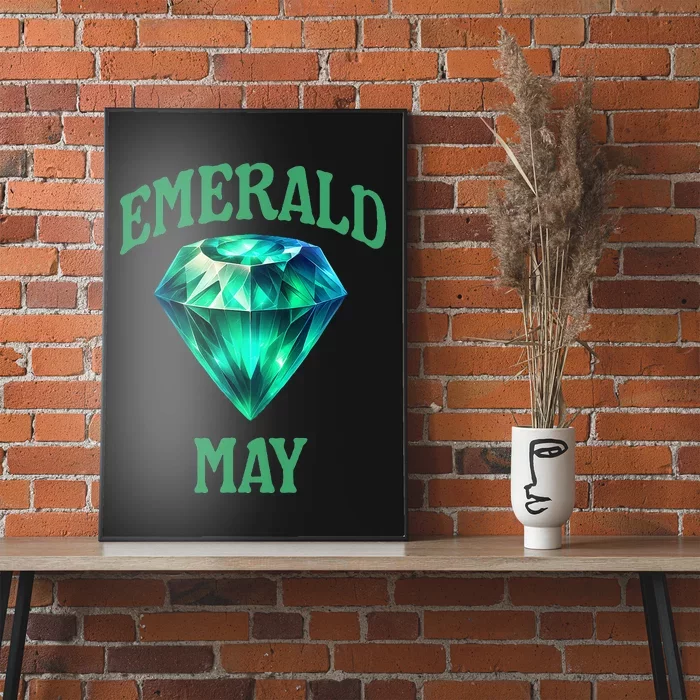 Birthstone Emerald May Emerald Green Jewel Inspired Art Poster