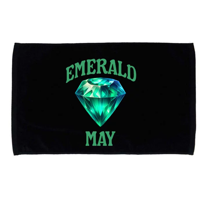 Birthstone Emerald May Emerald Green Jewel Inspired Art Microfiber Hand Towel