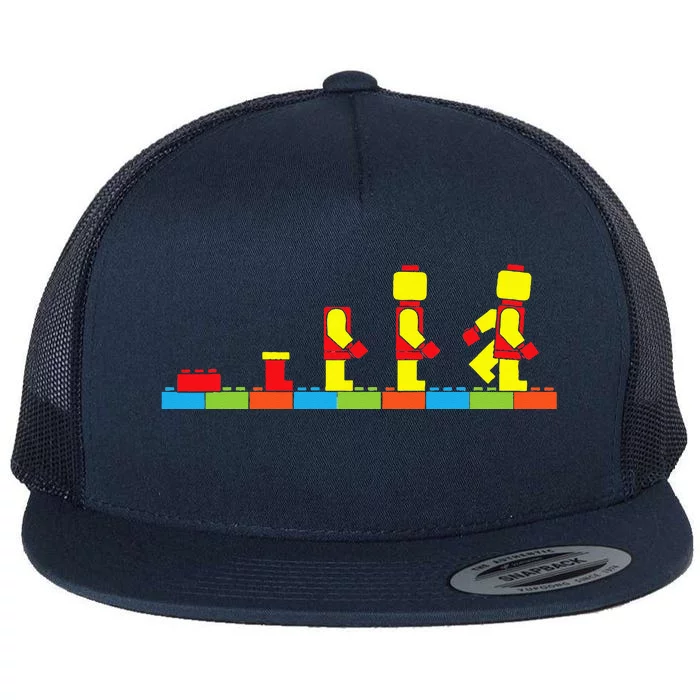 Bricks Evolution Master Builder Building Blocks Flat Bill Trucker Hat