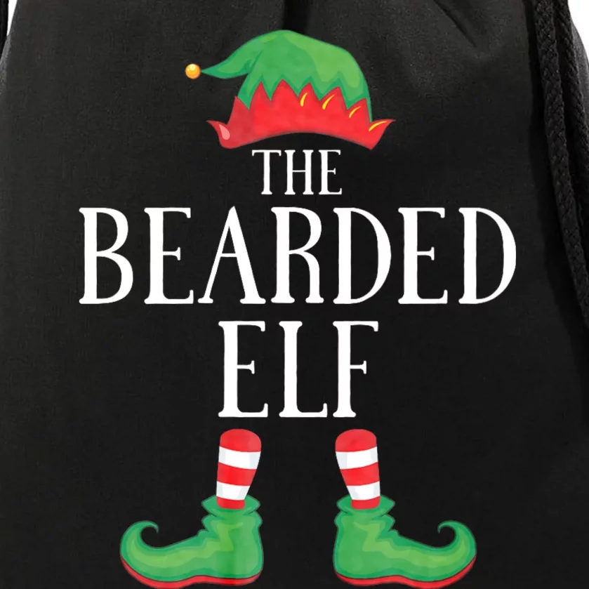 Bearded Elf Matching Group Xmas Funny Family Christmas Drawstring Bag