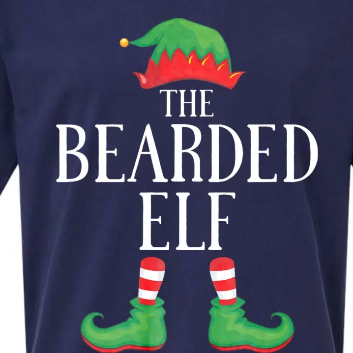 Bearded Elf Matching Group Xmas Funny Family Christmas Sueded Cloud Jersey T-Shirt