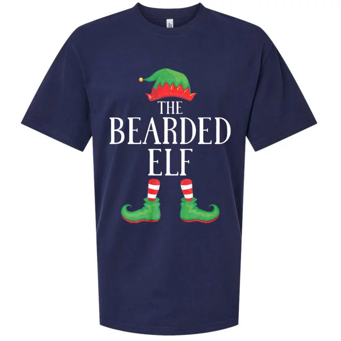 Bearded Elf Matching Group Xmas Funny Family Christmas Sueded Cloud Jersey T-Shirt