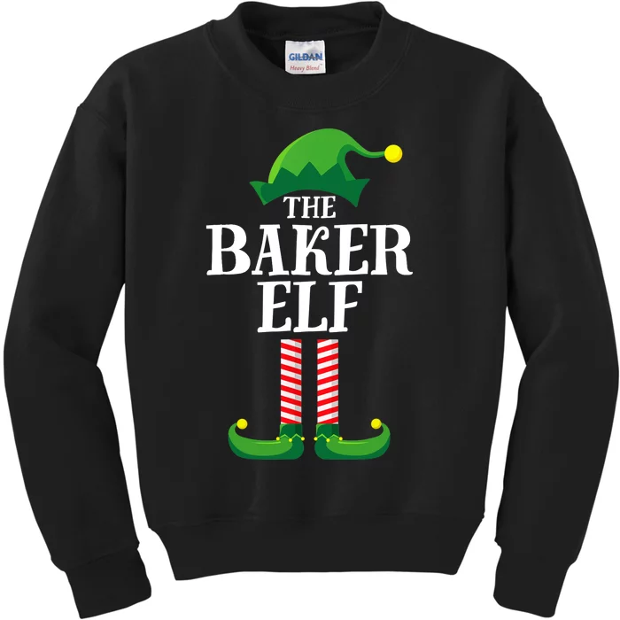 Baker Elf Matching Family Group Christmas Party Kids Sweatshirt