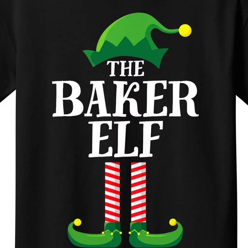 Baker Elf Matching Family Group Christmas Party Kids T-Shirt