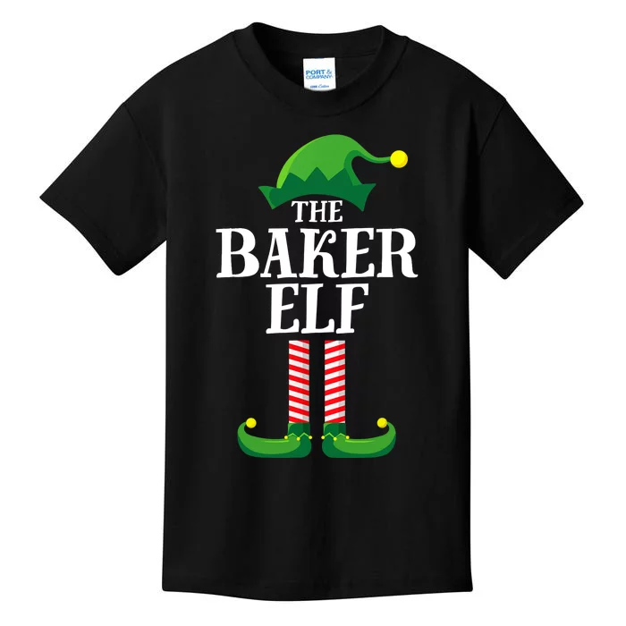 Baker Elf Matching Family Group Christmas Party Kids T-Shirt