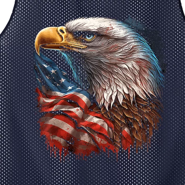 Bald Eagle Mullet American Flag Patriotic 4th Of July Gift Mesh Reversible Basketball Jersey Tank