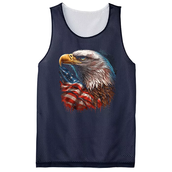 Bald Eagle Mullet American Flag Patriotic 4th Of July Gift Mesh Reversible Basketball Jersey Tank