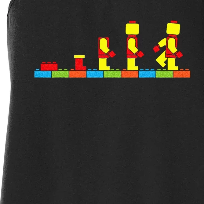 Bricks Evolution Master Builder Building Blocks Women's Racerback Tank