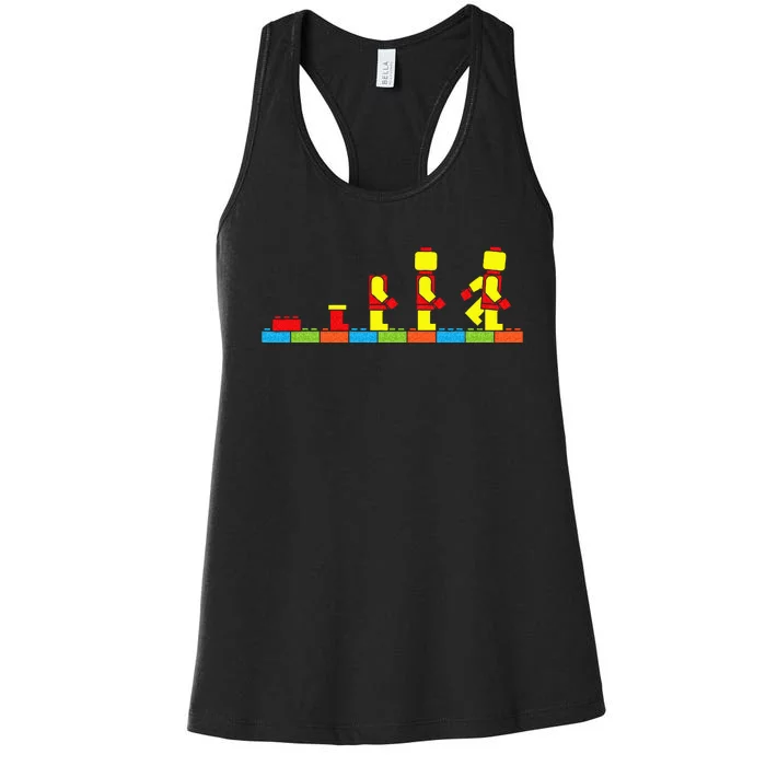 Bricks Evolution Master Builder Building Blocks Women's Racerback Tank