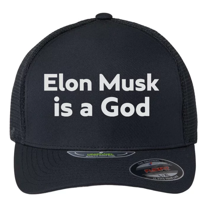 Biden Elon Musk Is A God Flexfit Unipanel Trucker Cap