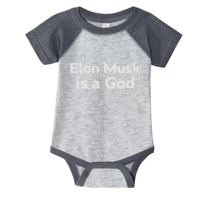 Biden Elon Musk Is A God Infant Baby Jersey Bodysuit