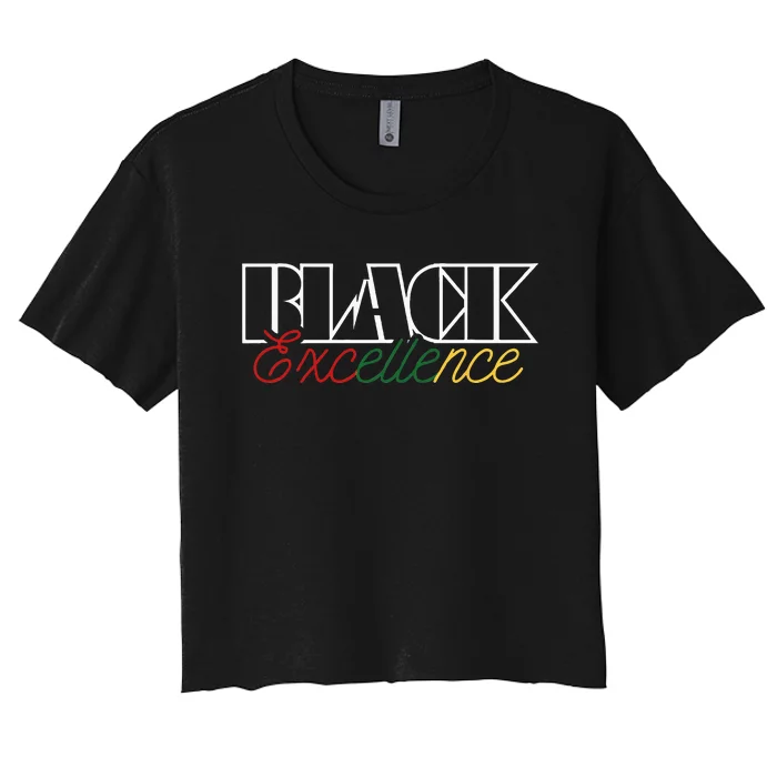 Black Excellence Magical Juneteenth Black American History Women's Crop Top Tee