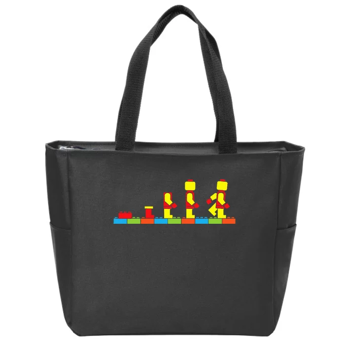 Bricks Evolution Master Builder Building Blocks Zip Tote Bag