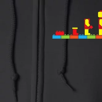 Bricks Evolution Master Builder Building Blocks Full Zip Hoodie