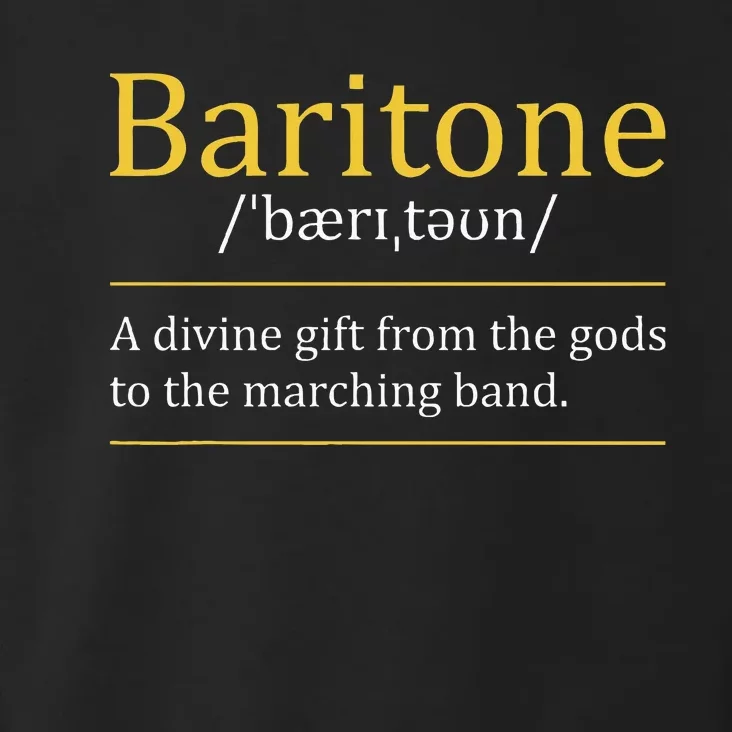 Baritone Euphonium Marching Bandmaster Music Enthusiast Toddler Hoodie