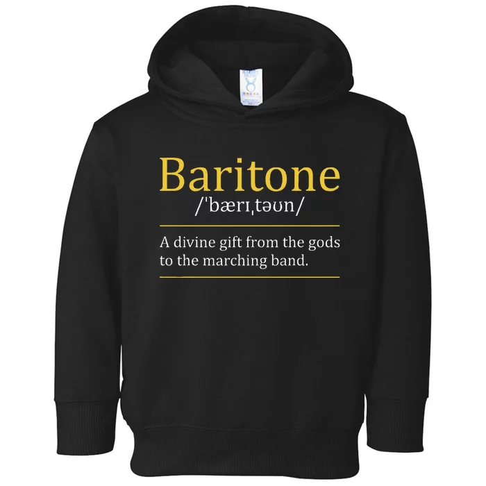 Baritone Euphonium Marching Bandmaster Music Enthusiast Toddler Hoodie