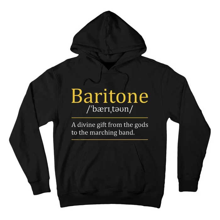 Baritone Euphonium Marching Bandmaster Music Enthusiast Tall Hoodie