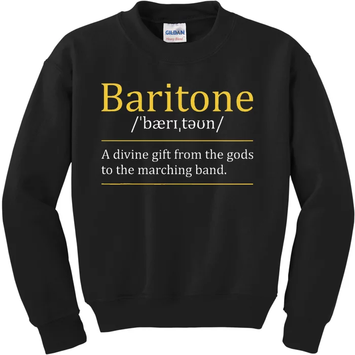 Baritone Euphonium Marching Bandmaster Music Enthusiast Kids Sweatshirt