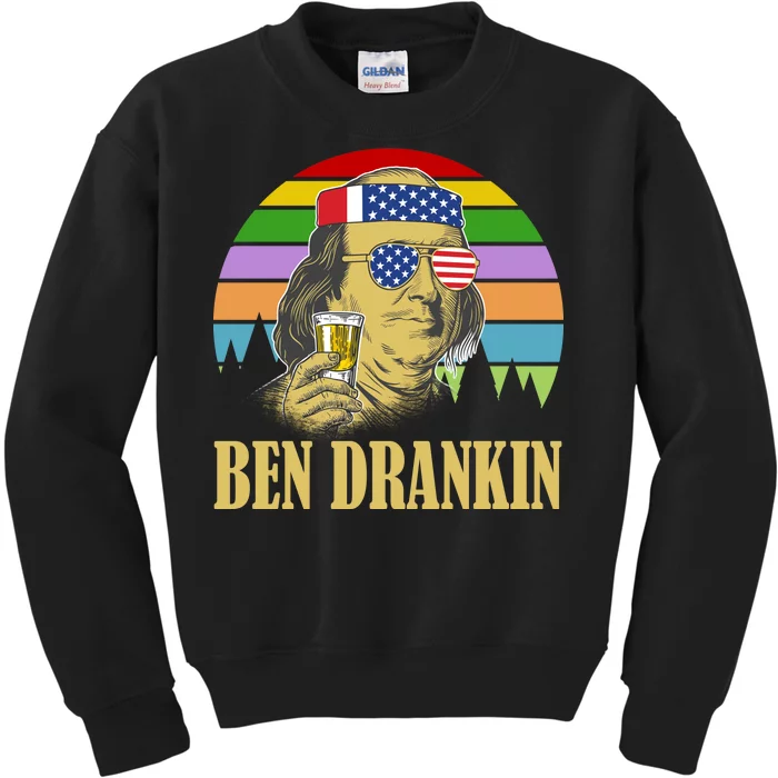 Ben Drankin 4th of July Kids Sweatshirt