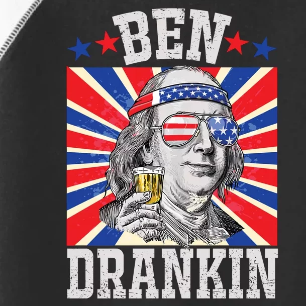 Ben Drankin 4th Of July Patriotic America Toddler Fine Jersey T-Shirt