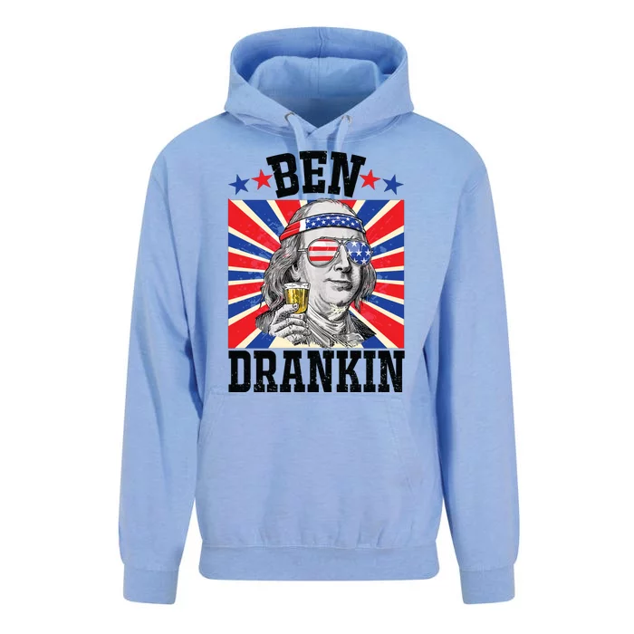 Ben Drankin 4th Of July Patriotic America Unisex Surf Hoodie