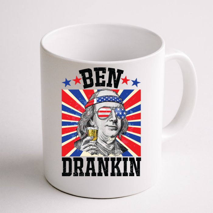 Ben Drankin 4th Of July Patriotic America Front & Back Coffee Mug