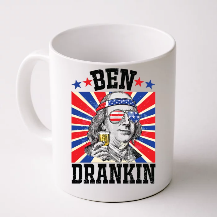 Ben Drankin 4th Of July Patriotic America Front & Back Coffee Mug