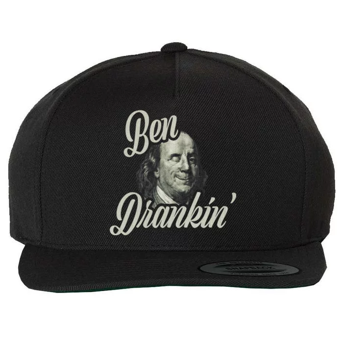 Ben Drankin Benjamin Franklin Wool Snapback Cap