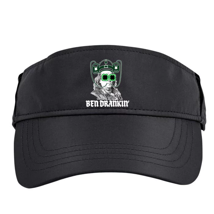 Ben Drankin Benjamin Franklin St Patricks Day Adult Drive Performance Visor