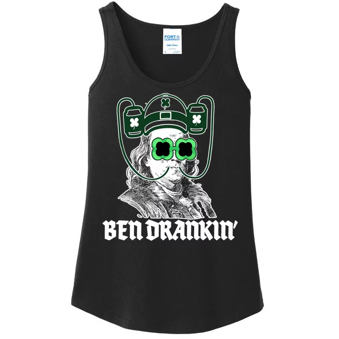 Ben Drankin Benjamin Franklin St Patricks Day Ladies Essential Tank