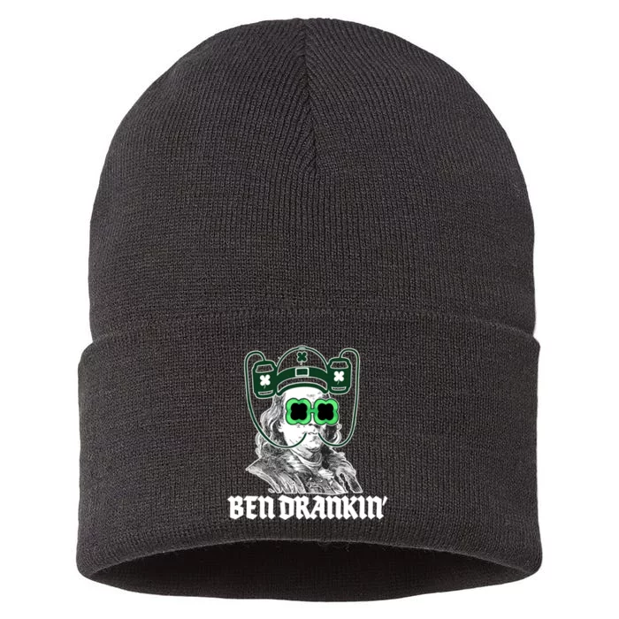 Ben Drankin Benjamin Franklin St Patricks Day Sustainable Knit Beanie