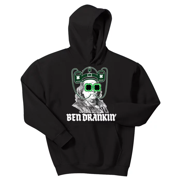 Ben Drankin Benjamin Franklin St Patricks Day Kids Hoodie