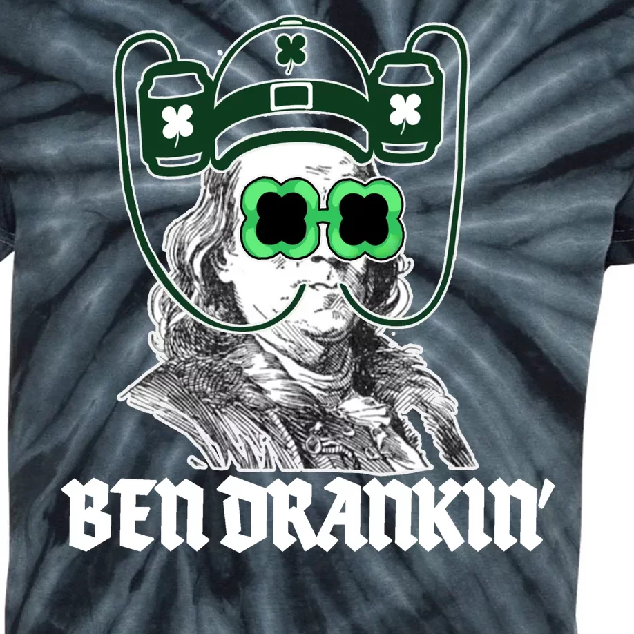 Ben Drankin Benjamin Franklin St Patricks Day Kids Tie-Dye T-Shirt