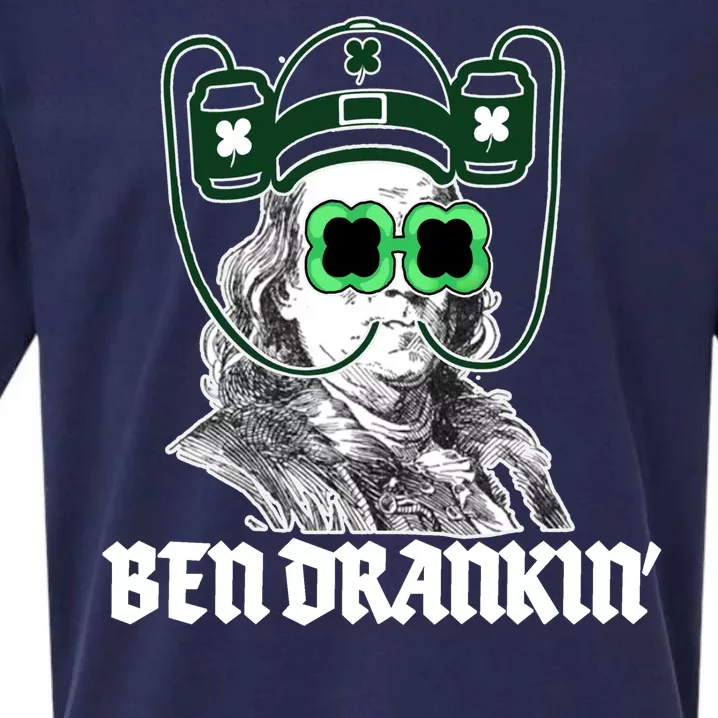 Ben Drankin Benjamin Franklin St Patricks Day Sueded Cloud Jersey T-Shirt