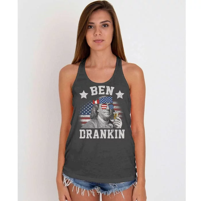 Ben Drankin Party Vintage USA Women's Knotted Racerback Tank