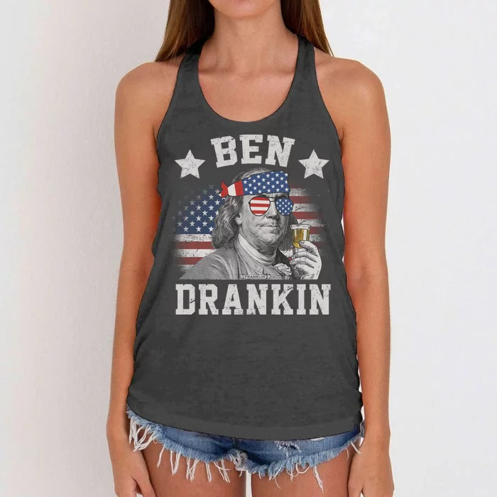 Ben Drankin Party Vintage USA Women's Knotted Racerback Tank