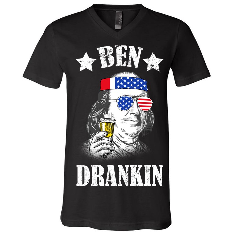 Ben Drankin USA Patriotic V-Neck T-Shirt