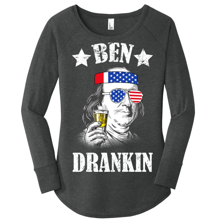 Ben Drankin USA Patriotic Women’s Perfect Tri Tunic Long Sleeve Shirt