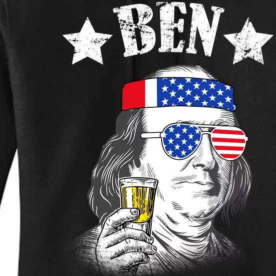 Ben Drankin USA Patriotic Women's Pullover Hoodie