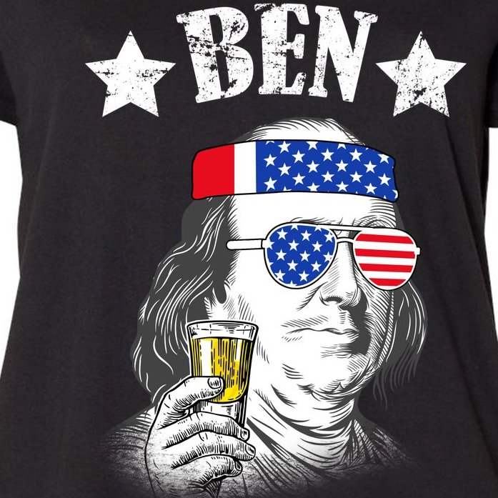 Ben Drankin USA Patriotic Women's Plus Size T-Shirt