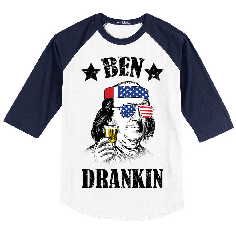 Ben Drankin USA Patriotic Baseball Sleeve Shirt