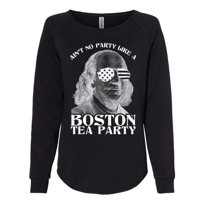 Ben Franklin Boston Tea Party Womens California Wash Sweatshirt