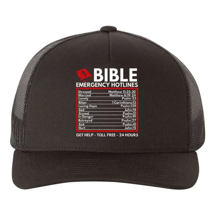 Bible Emergency Numbers Funny Christian Bible & Jesus Yupoong Adult 5-Panel Trucker Hat