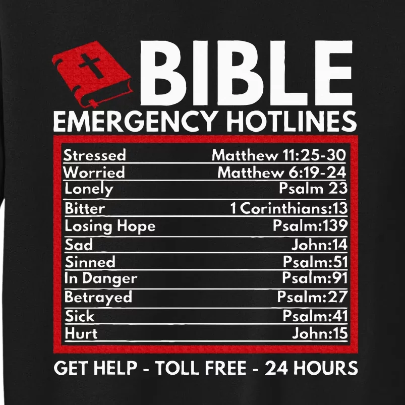 Bible Emergency Numbers Funny Christian Bible & Jesus Sweatshirt