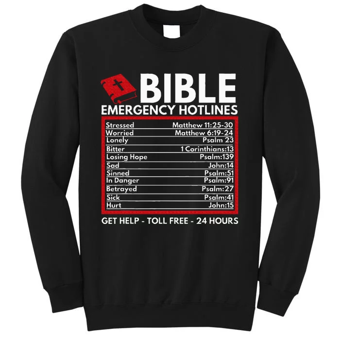 Bible Emergency Numbers Funny Christian Bible & Jesus Sweatshirt