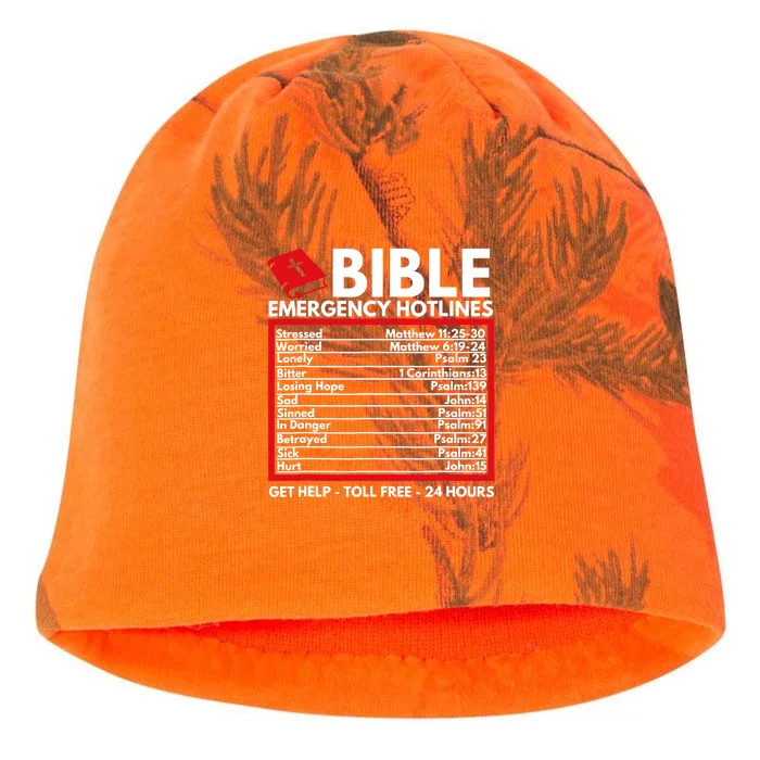 Bible Emergency Numbers Funny Christian Bible Kati - Camo Knit Beanie