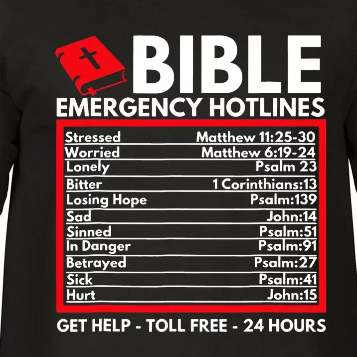 Bible Emergency Numbers Christian Bible Comfort Colors T-Shirt