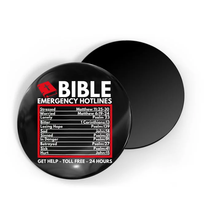 Bible Emergency Numbers Funny Christian Bible Jesus Magnet