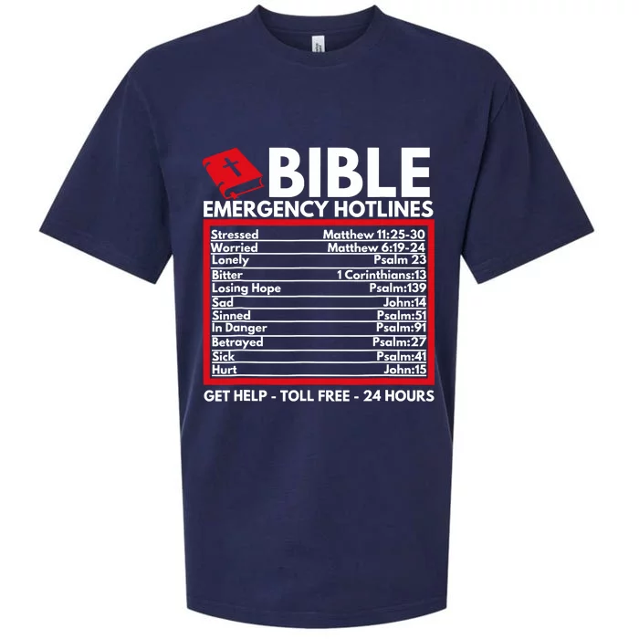 Bible Emergency Numbers Funny Christian Bible Jesus Sueded Cloud Jersey T-Shirt